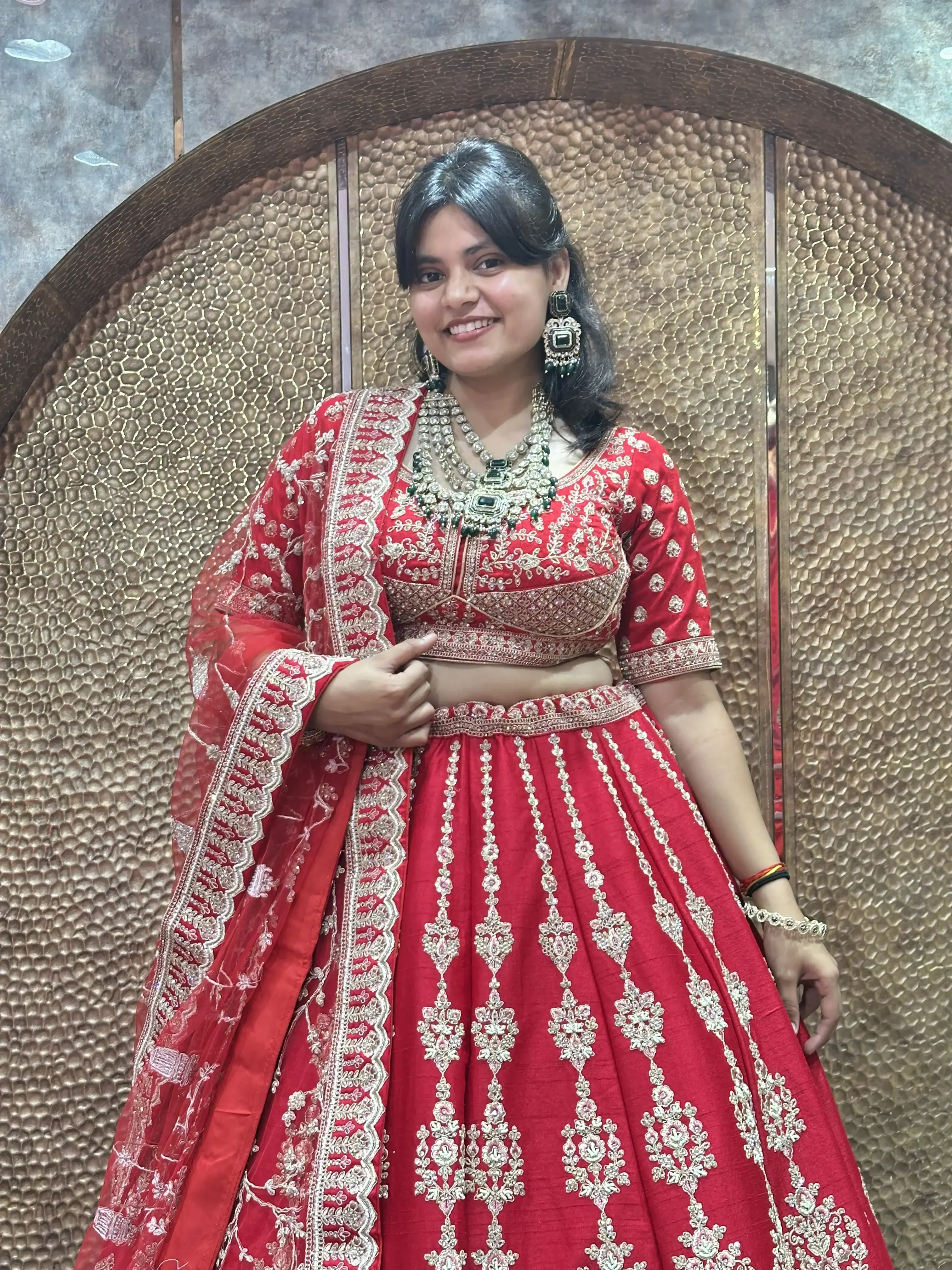 Vertical Pattern Bridal Lehenga